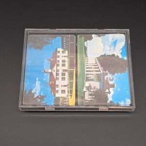 Vintage Hoyle Mount Vernon Double Deck Playing Cards Washington Estate Case